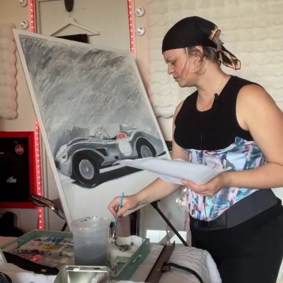 HANDCRAFTED Contemporary Black and Green Coastal House  digital art print NWT - Picture 3 of 10